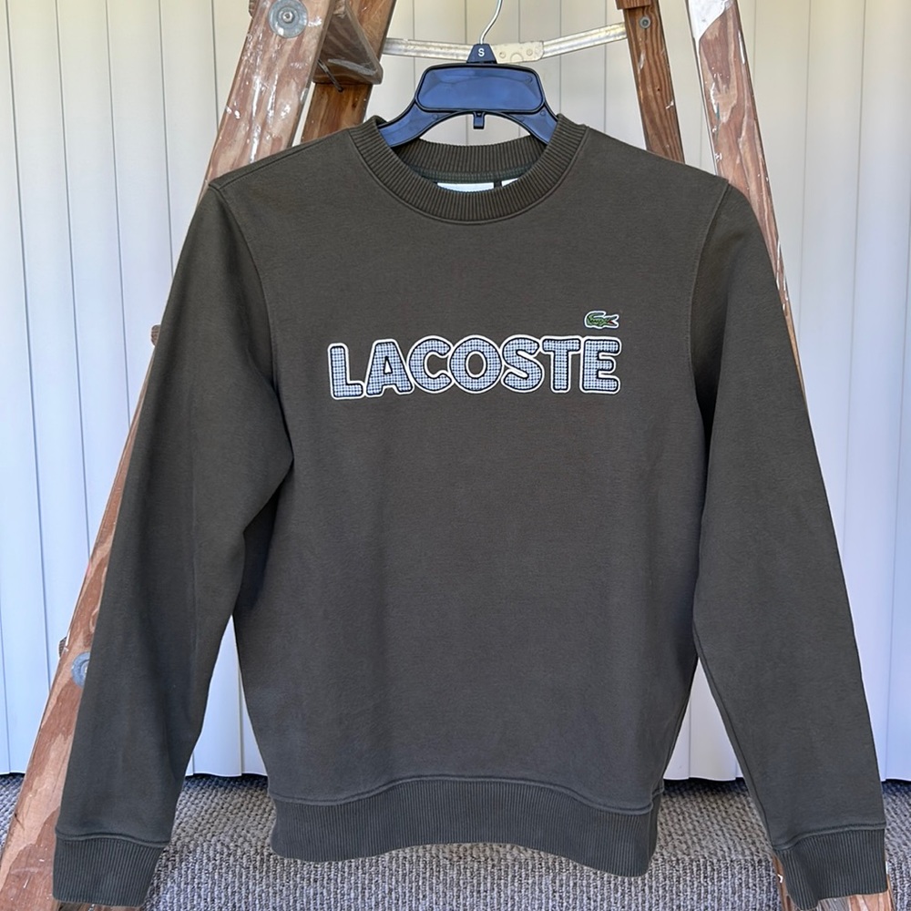 Lacoste Men's Crew Neck Badge Fleece Sweatshirt